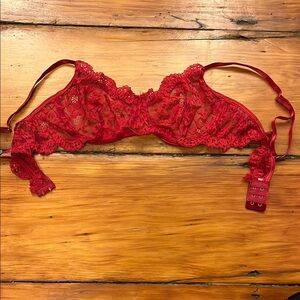 Elegant Red Lace Bralette